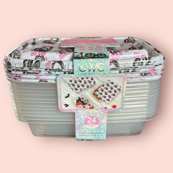 CWC Cook With Color Ghostface Food Storage Container Set NWT Halloween Themed - Picture 3 of 8